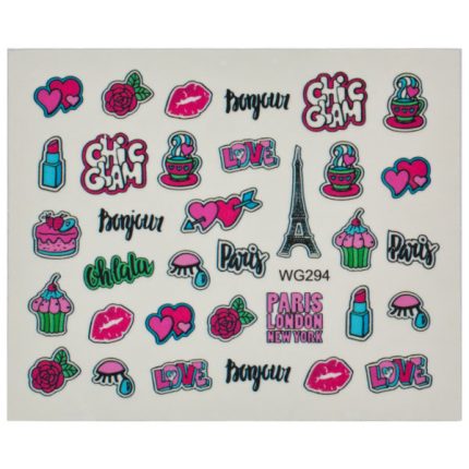 Nail Art Sticker Love-Paris 50% Rabatt-0